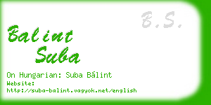 balint suba business card