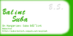 balint suba business card